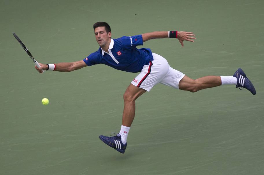 Il serbo Djokovic numero uno al mondo impegnato contro il brasiliano Souza. (Routers)